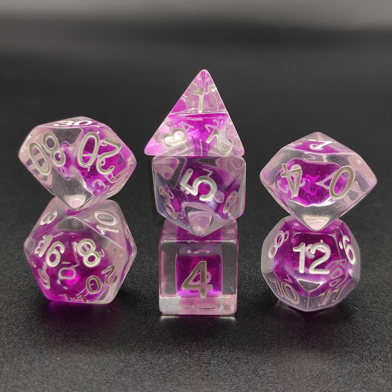 Fast Shipping Resin dice set Liquid core dice set New Design Liquid Core Dice Set DND Polygonal RPG Dungeon Checkerboard Game