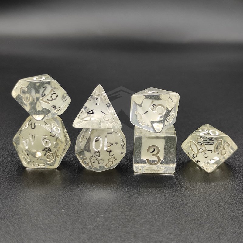 Fast Shipping Resin dice set Liquid core dice set New Design Liquid Core Dice Set DND Polygonal RPG Dungeon Checkerboard Game