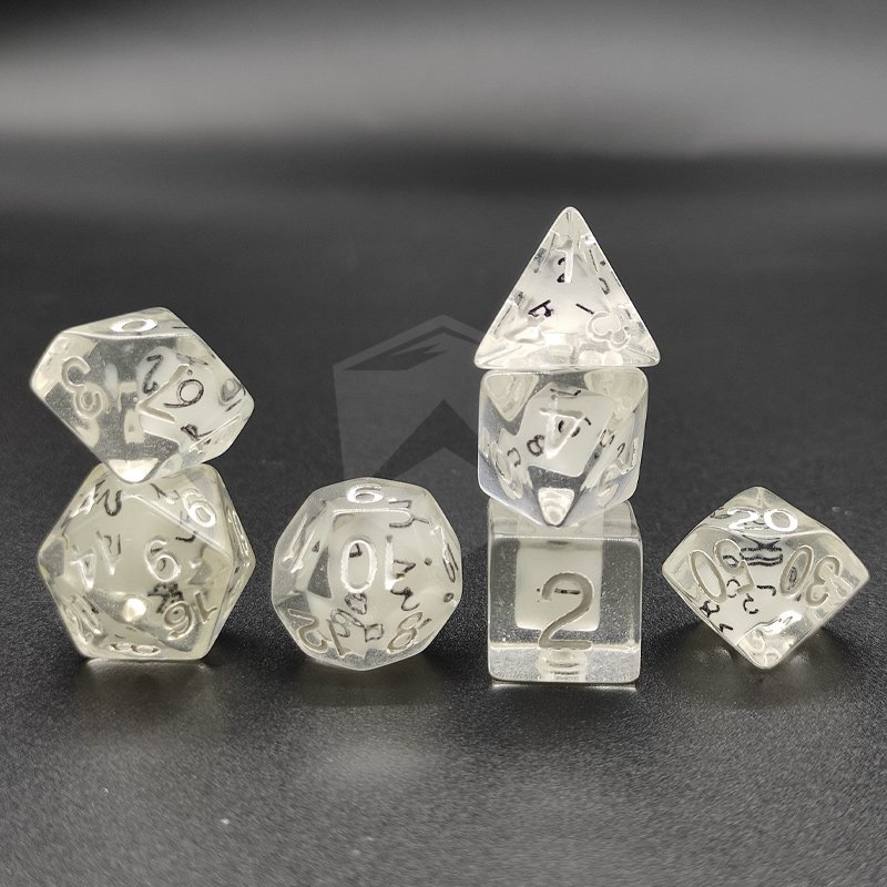 Fast Shipping Resin dice set Liquid core dice set New Design Liquid Core Dice Set DND Polygonal RPG Dungeon Checkerboard Game