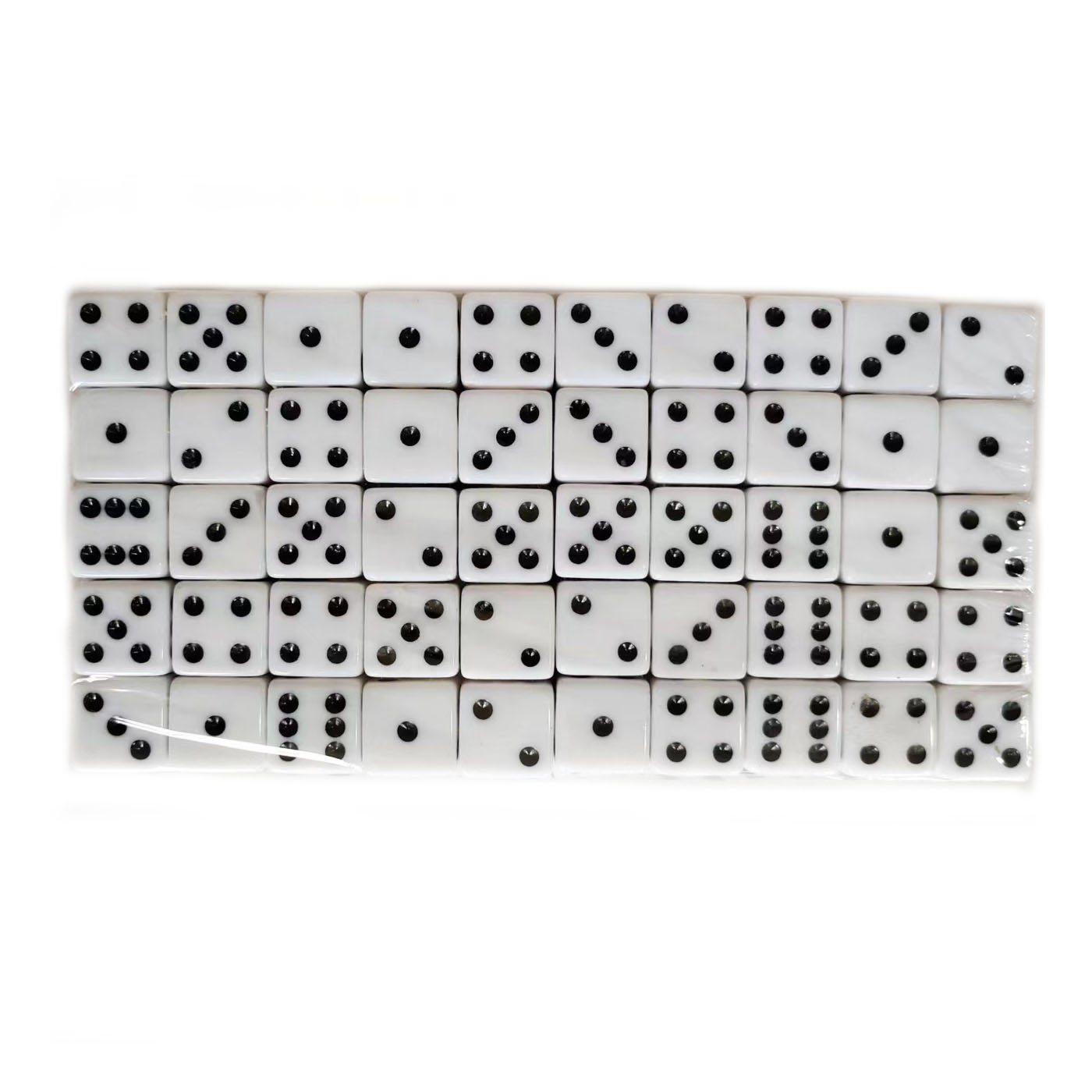 wholesale custom Acrylic dice D6 Rounded edges Right Angle 6 Sided white 19mm Dice board games