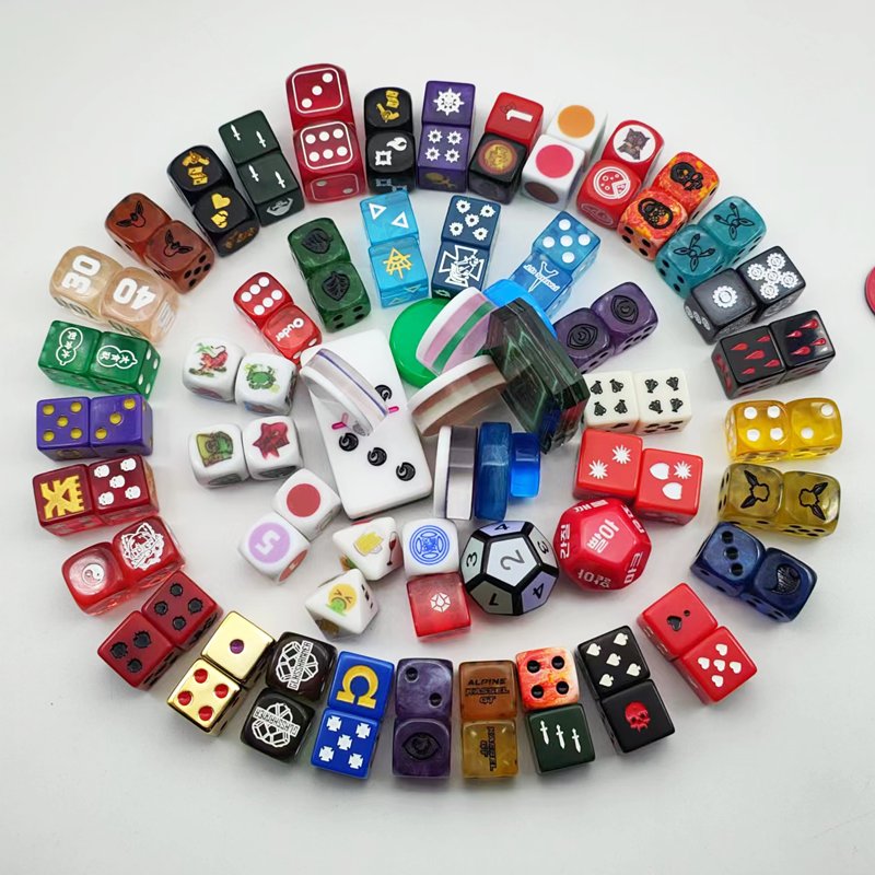 colorful dot 16mm d6 game czyy dice custom logo dice custom custom dice d6 plastic transparent resin