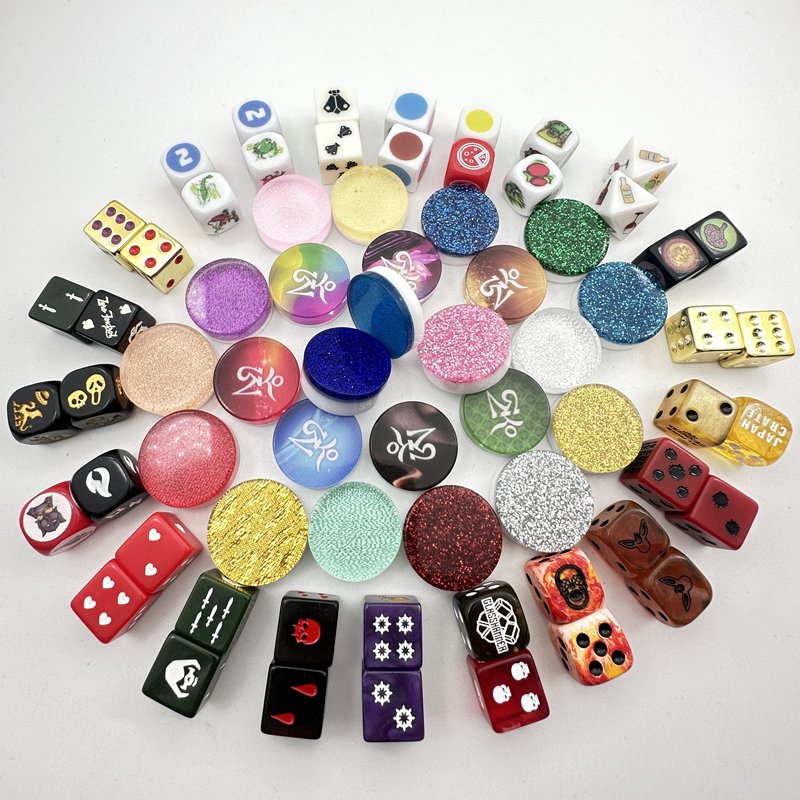 colorful dot 16mm d6 game czyy dice custom logo dice custom custom dice d6 plastic transparent resin