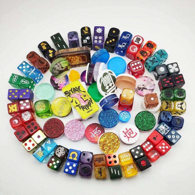 colorful dot 16mm d6 game czyy dice custom logo dice custom custom dice d6 plastic transparent resin