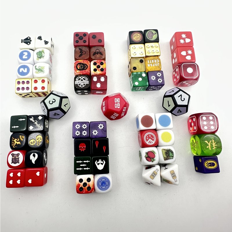 colorful dot 16mm d6 game czyy dice custom logo dice custom custom dice d6 plastic transparent resin