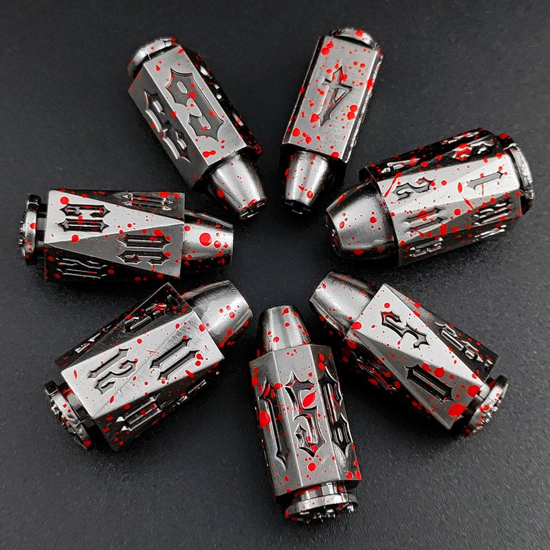 Mini Planet Bullet-Shaped DND Dice Set for Dungeons and Dragons & Custom Tabletop Gaming Adventures Metal d&d dice set RPG