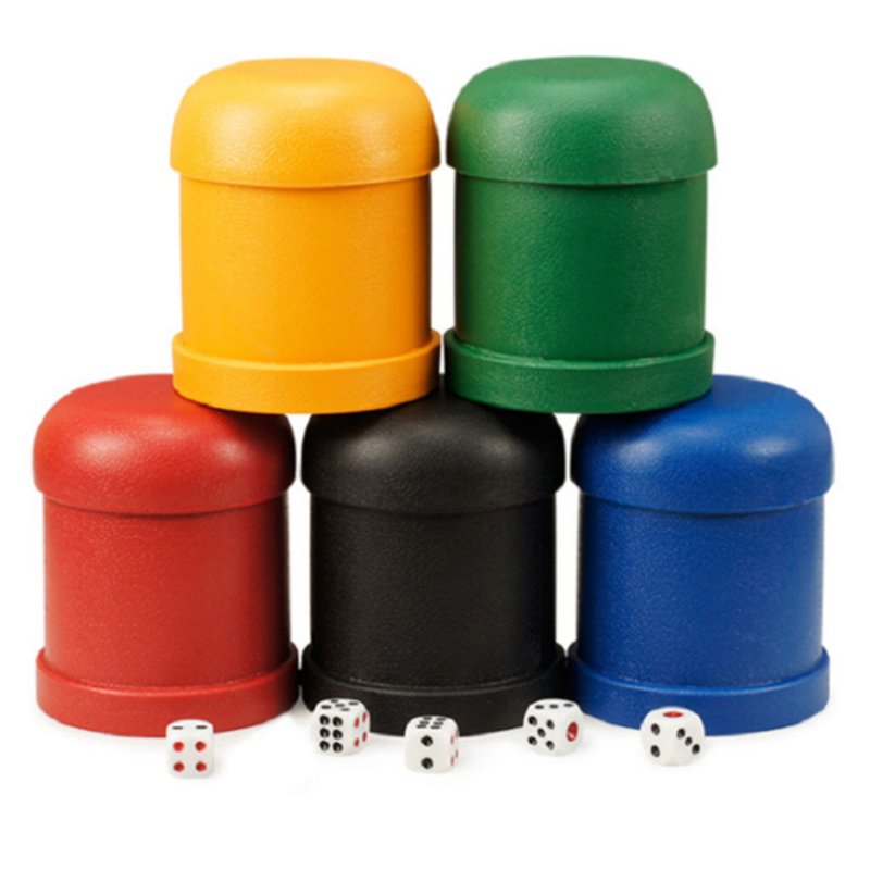 Wholesale Board Game Components Custom Logo Gambling Funny Plastic Dice Shaker Cup