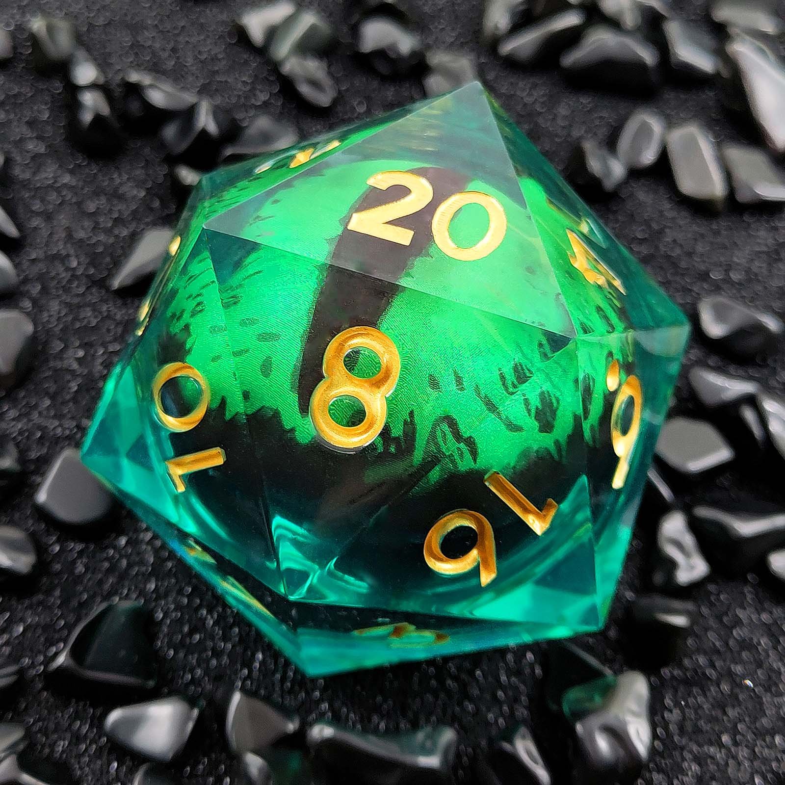 Big Size 55mm Dungeons and Dragons Eyeball Dice Handmade Sharp Edge DND Dragon Eye Dice for DND Lover
