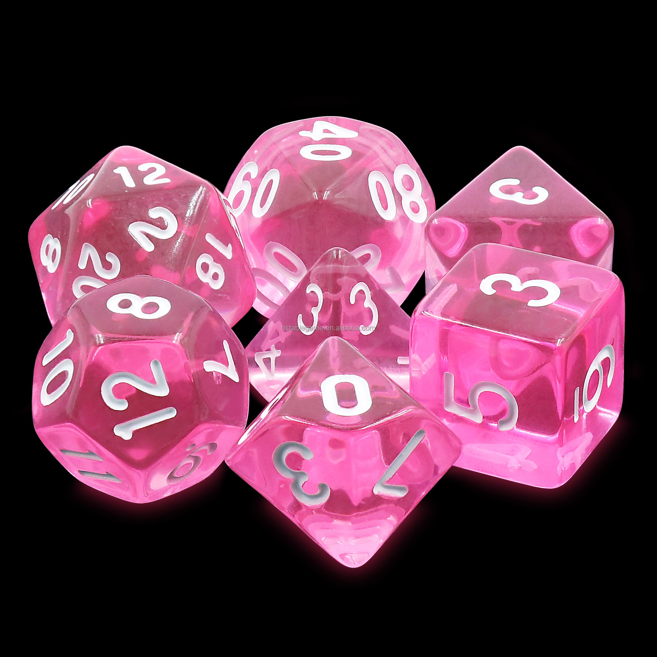 Clear Acrylic Dice Polyhedral For Dnd Rpg Board Or Card Games Wholesale Dungeons And Dragons Dice Set