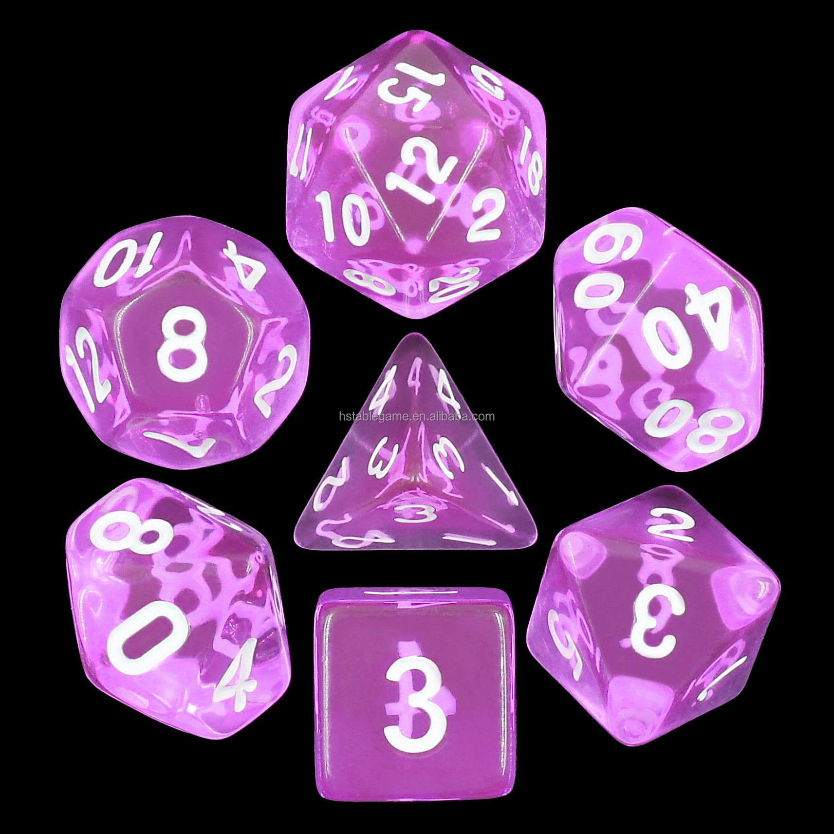 Clear Acrylic Dice Polyhedral For Dnd Rpg Board Or Card Games Wholesale Dungeons And Dragons Dice Set