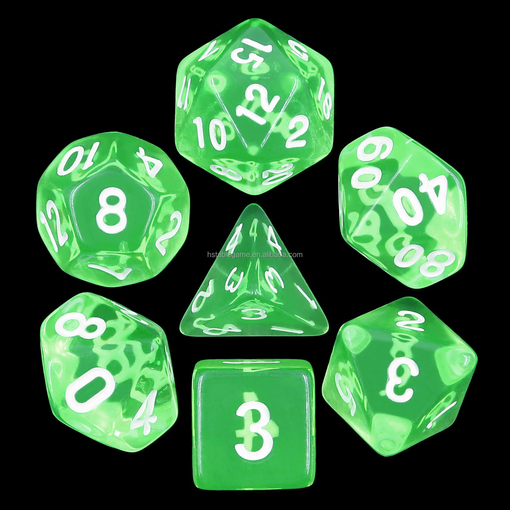 Clear Acrylic Dice Polyhedral For Dnd Rpg Board Or Card Games Wholesale Dungeons And Dragons Dice Set