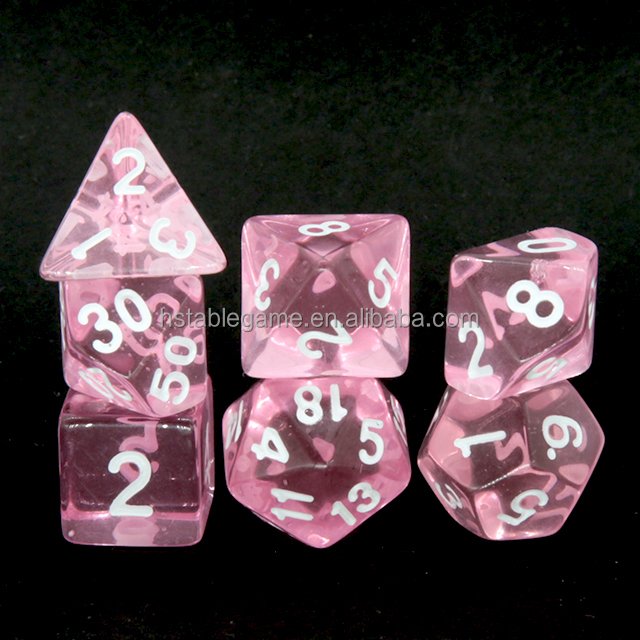 Clear Acrylic Dice Polyhedral For Dnd Rpg Board Or Card Games Wholesale Dungeons And Dragons Dice Set