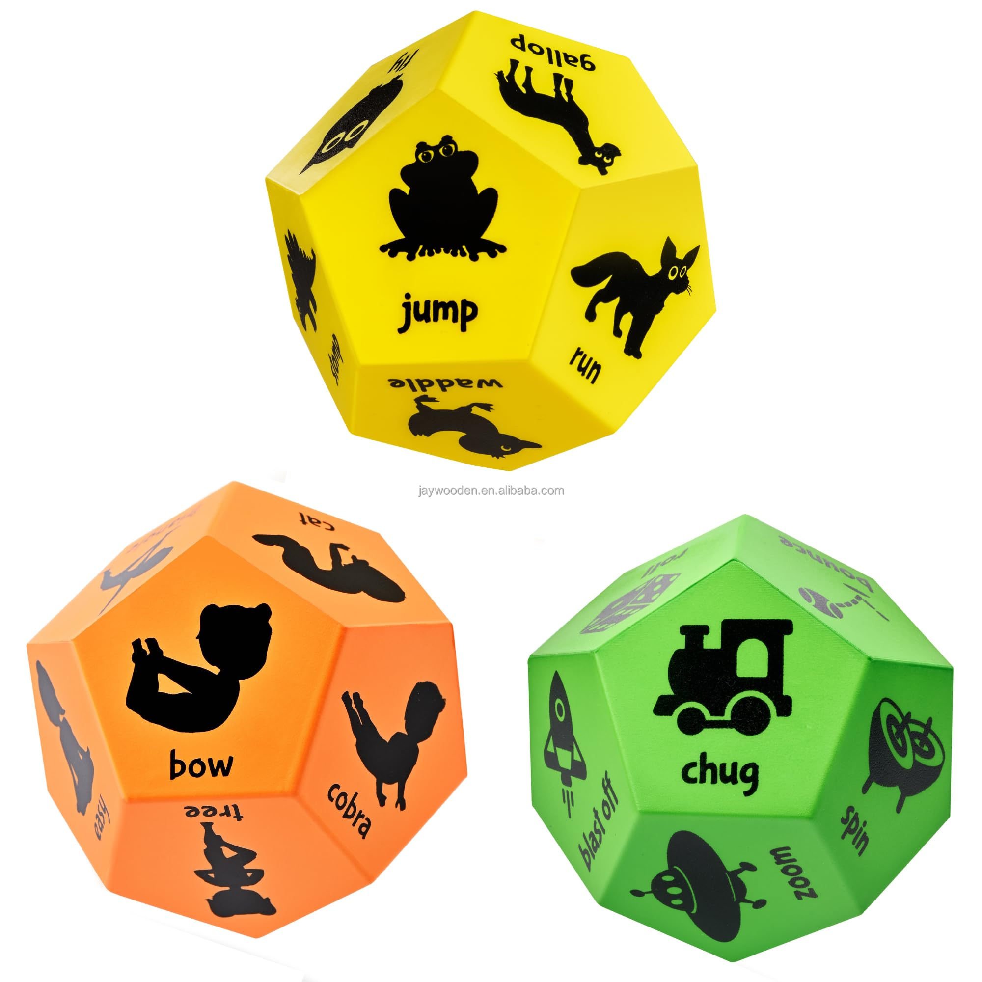High Quality Custom Logo 12-Sided Dodecahedron PU Anti-Stress Foam Fitness Exercise Sport Toy Dice