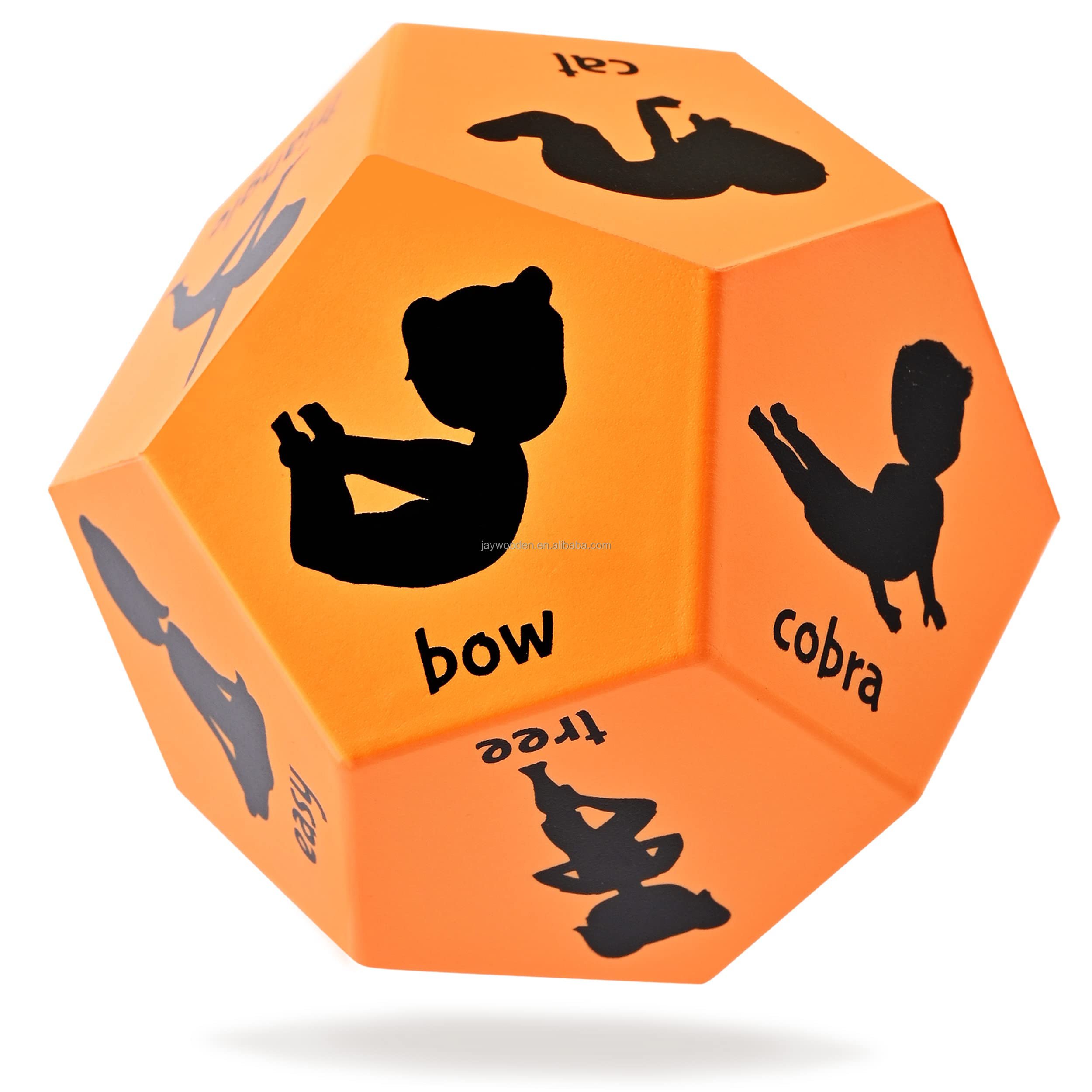 High Quality Custom Logo 12-Sided Dodecahedron PU Anti-Stress Foam Fitness Exercise Sport Toy Dice