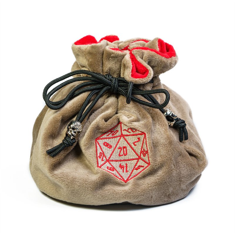 Udixi dnd Large Flannel Drawstring Dice Bag Role Playing Dice for Dungeons and Dragons Pockets Storage Bag