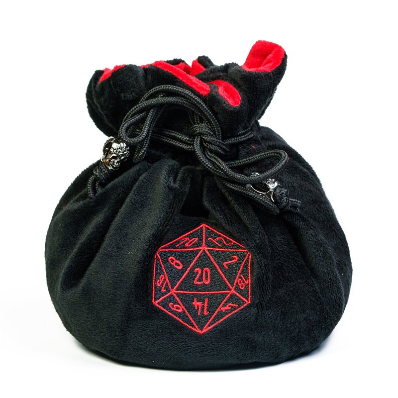 Udixi dnd Large Flannel Drawstring Dice Bag Role Playing Dice for Dungeons and Dragons Pockets Storage Bag