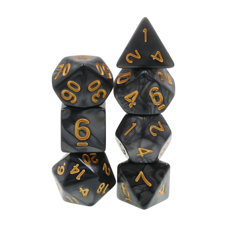 Hot Sale Bulk Dice Wholesale Pearl Polyhedral Dice Set