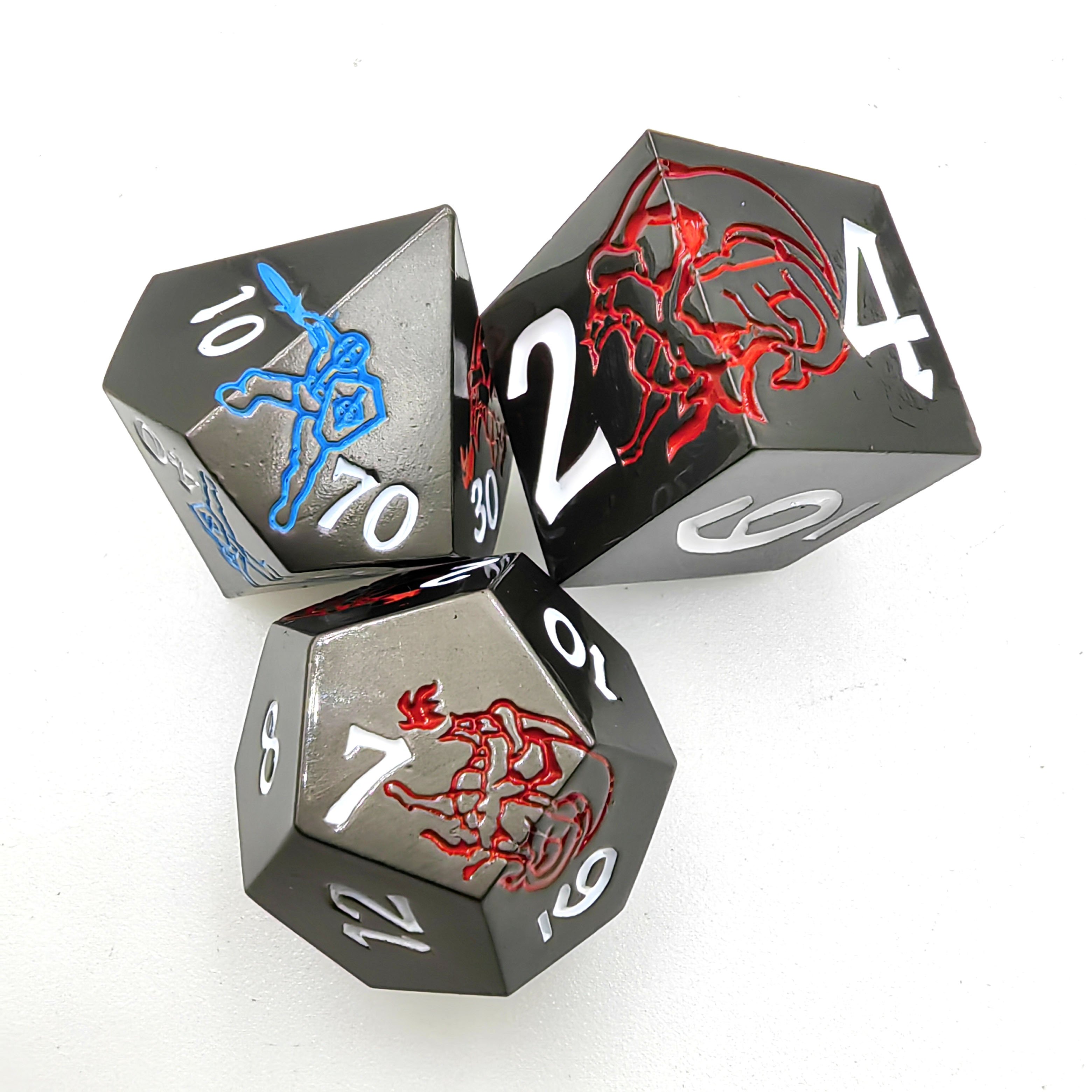 DND Dice Set Polyhedral D&D Dice Set for Games Dungeons and Dragons Role Playing Games 7Pcs Metal Dices