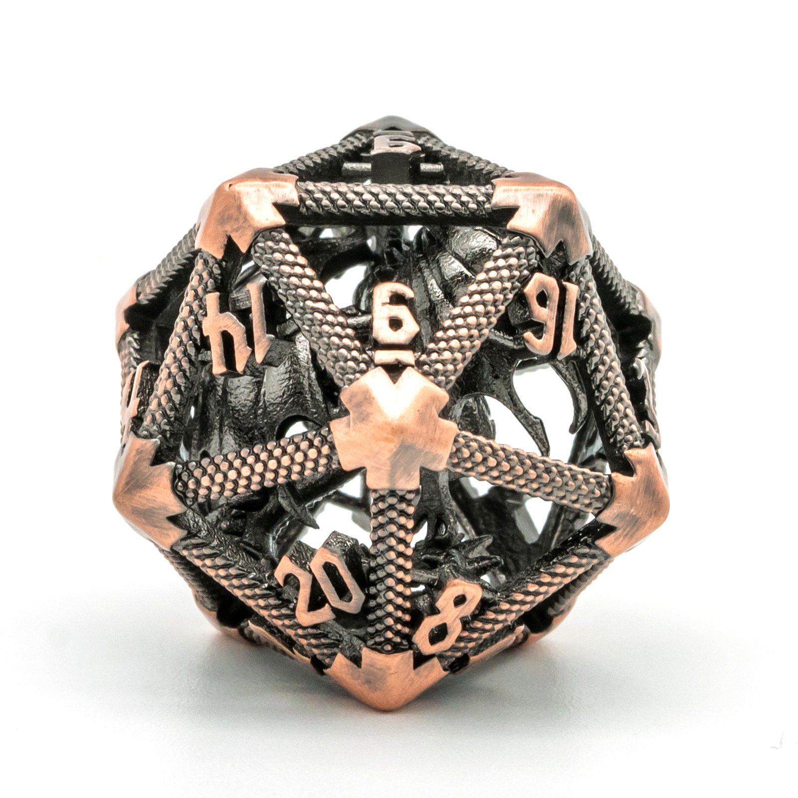 Udixi Polyhedral Hollow Metal D20 d&d 20 sided Dice for Dungeons and Dragons RPG Dice