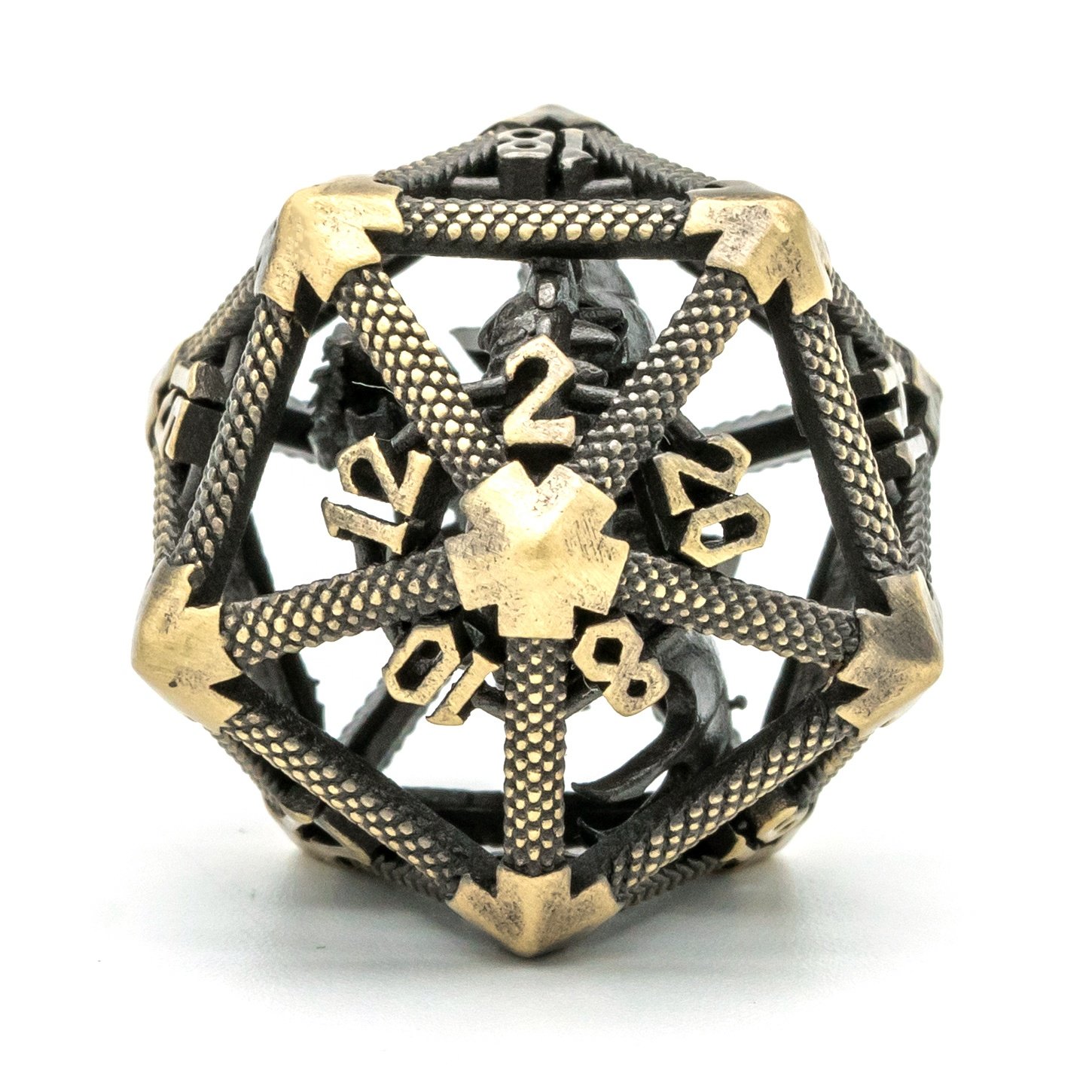 Udixi Polyhedral Hollow Metal D20 d&d 20 sided Dice for Dungeons and Dragons RPG Dice