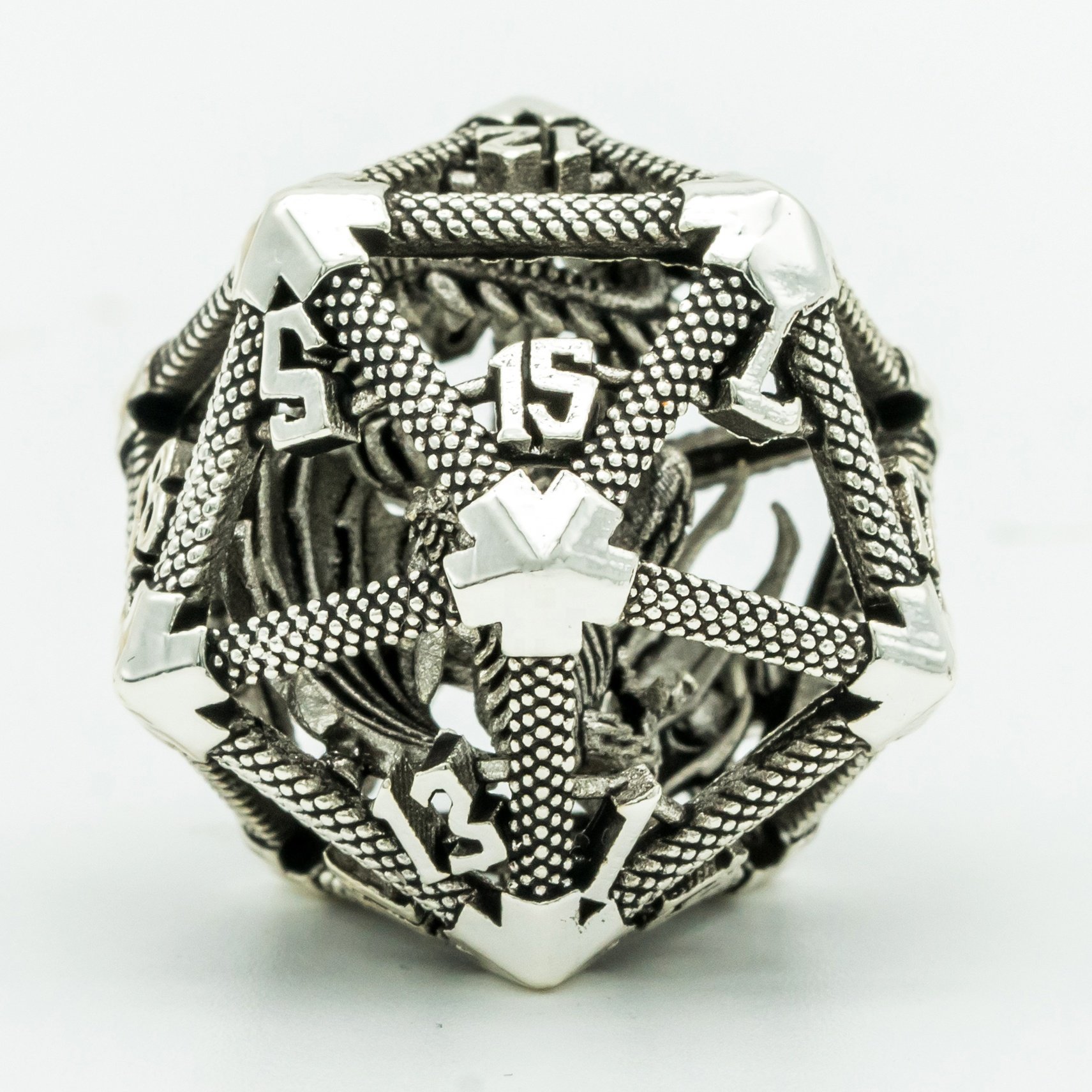Udixi Polyhedral Hollow Metal D20 d&d 20 sided Dice for Dungeons and Dragons RPG Dice