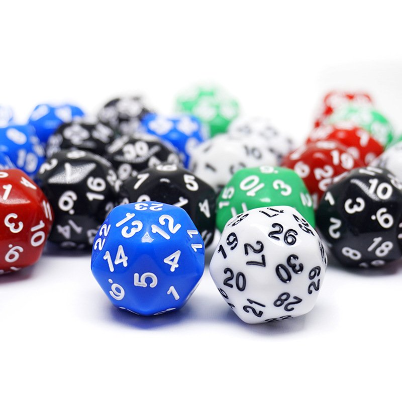 Polyhedral D6 D8 D10 D12 D16 D20 D30 D100 Acrylic Game Dice Toy Custom Engraved Logo Board Game Plastic Number Dice