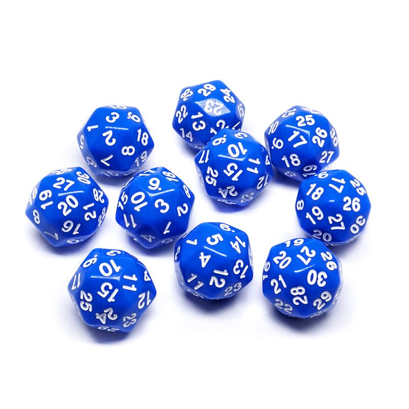 Polyhedral D6 D8 D10 D12 D16 D20 D30 D100 Acrylic Game Dice Toy Custom Engraved Logo Board Game Plastic Number Dice