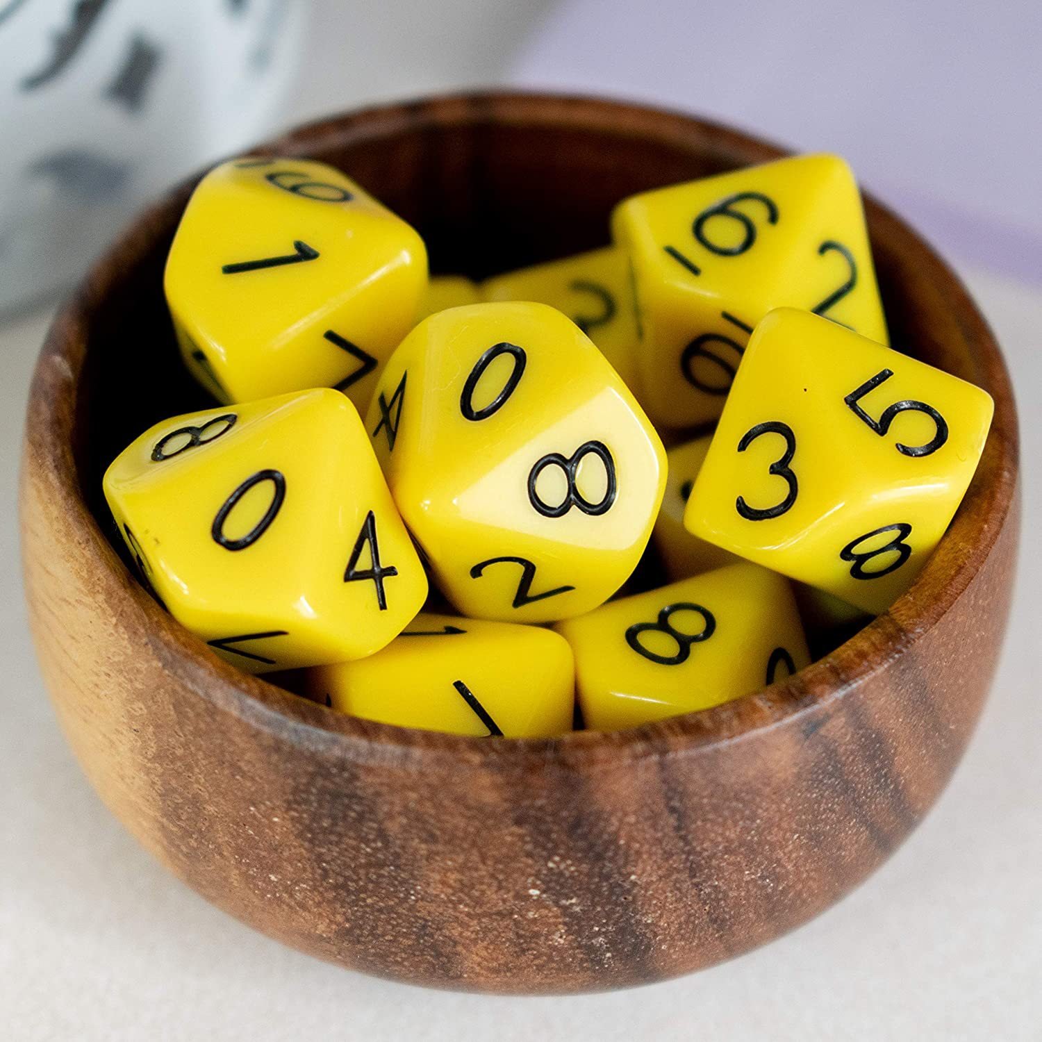 Wholesale cheap Acrylic Plastic D10 digital polyhedron dnd dice bulk