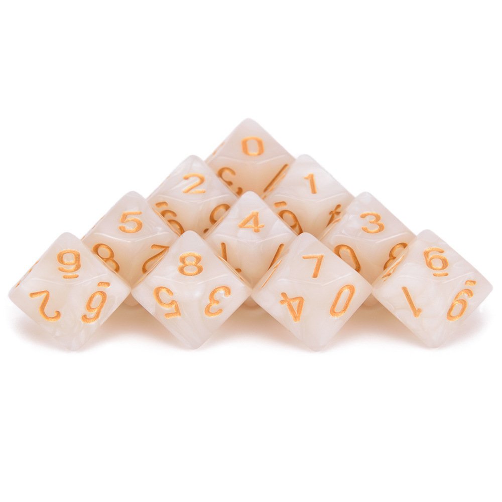 Wholesale cheap Acrylic Plastic D10 digital polyhedron dnd dice bulk