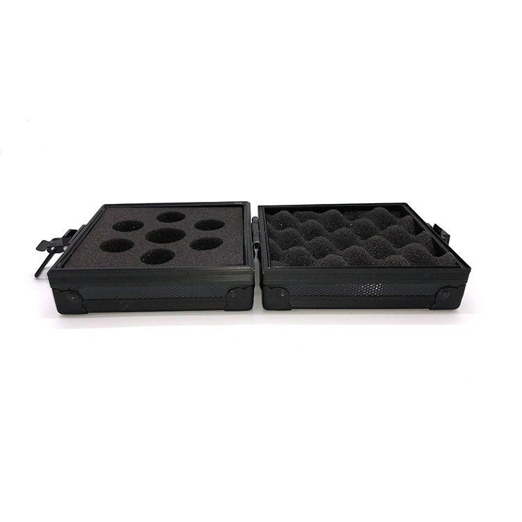 Custom Mini aluminum acrylic dice box for display with sponge mold