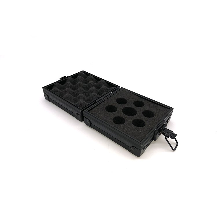 Custom Mini aluminum acrylic dice box for display with sponge mold