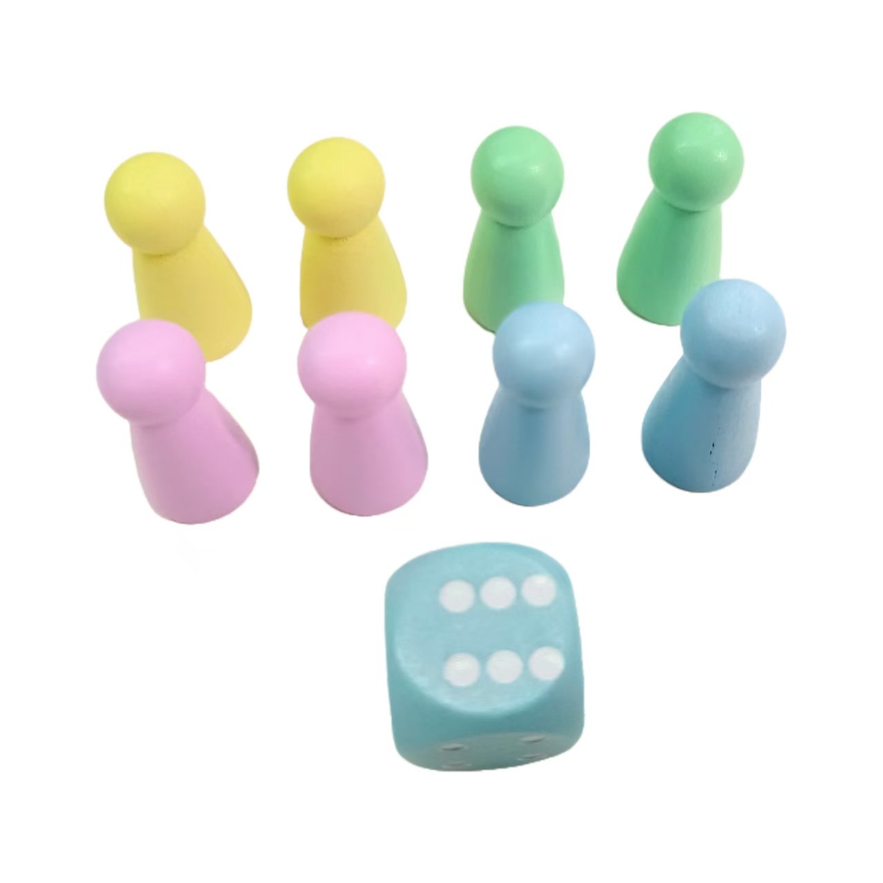 Factory direct sale Wooden Colorful Painted Wooden Chess Pieces customized Aeroplane Pawn Dice Fun Board Game Toys for children