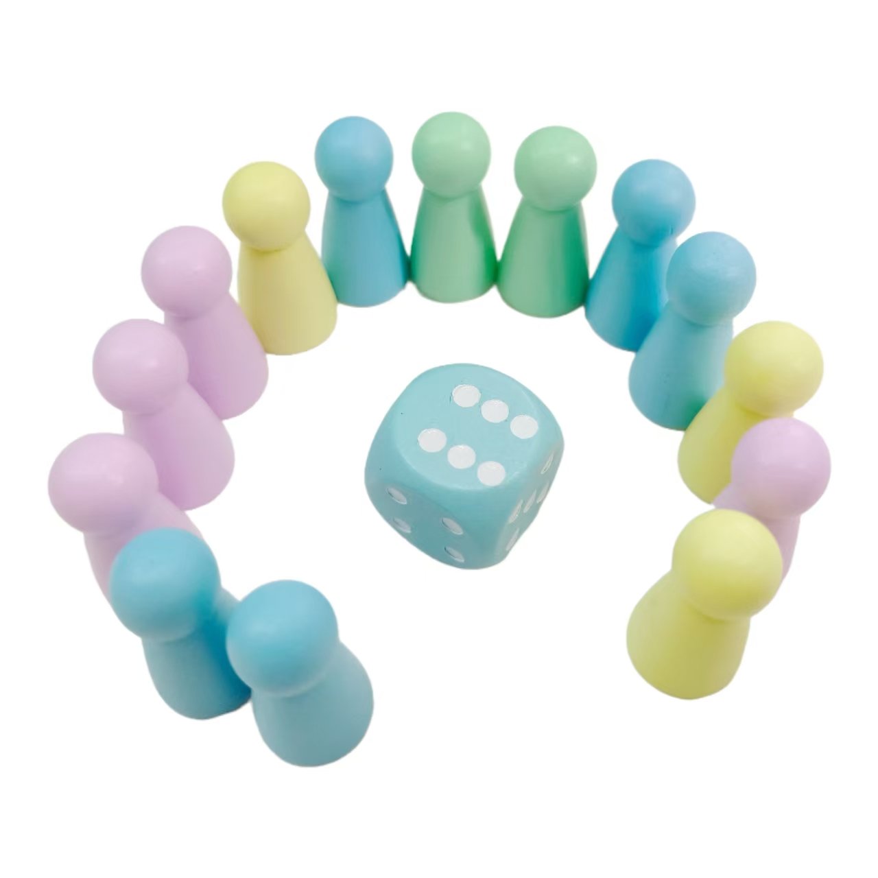 Factory direct sale Wooden Colorful Painted Wooden Chess Pieces customized Aeroplane Pawn Dice Fun Board Game Toys for children