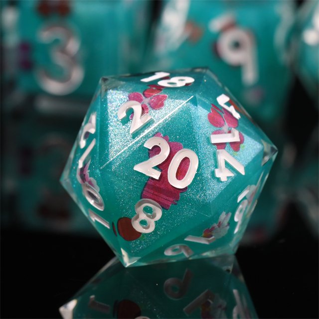 Mini Planet Dragon and Dungeon Wholesale Dice Resin Polyhedral DND 7pcs Set Sharp Edges Dice RPG board role-playing games Dice