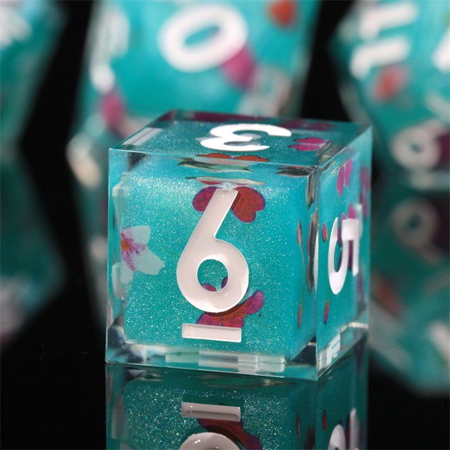 Mini Planet Dragon and Dungeon Wholesale Dice Resin Polyhedral DND 7pcs Set Sharp Edges Dice RPG board role-playing games Dice