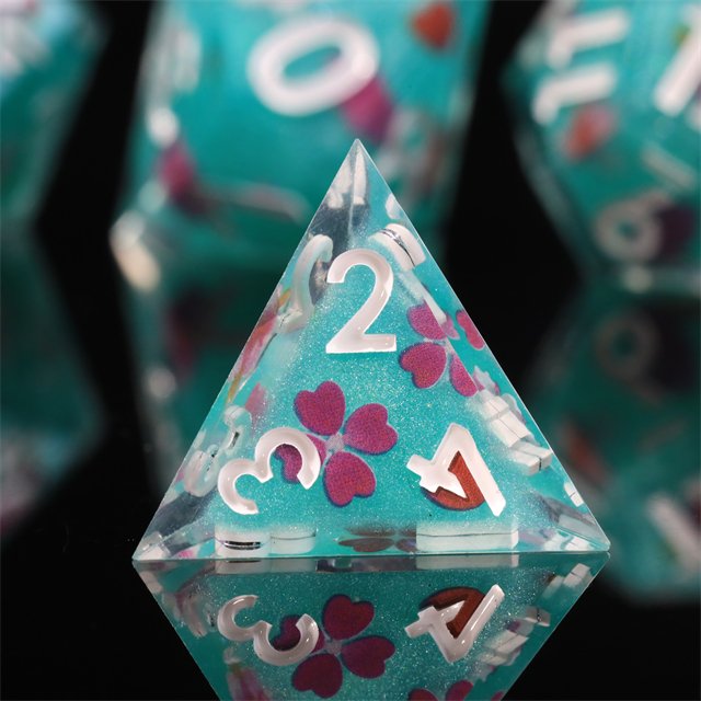 Mini Planet Dragon and Dungeon Wholesale Dice Resin Polyhedral DND 7pcs Set Sharp Edges Dice RPG board role-playing games Dice