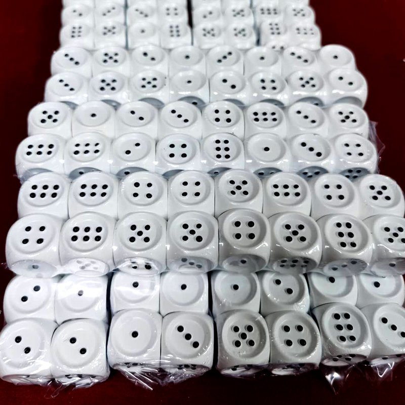 20mm Blindman Dice of white casino dice Custom white Braille 6sided white dice