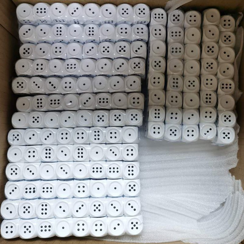 20mm Blindman Dice of white casino dice Custom white Braille 6sided white dice