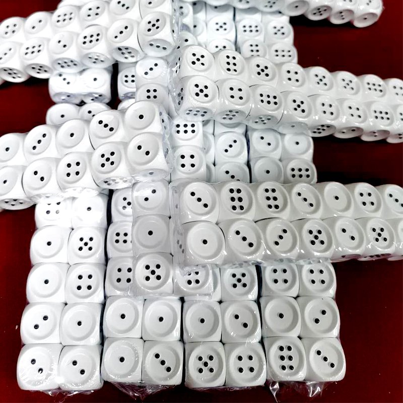 20mm Blindman Dice of white casino dice Custom white Braille 6sided white dice