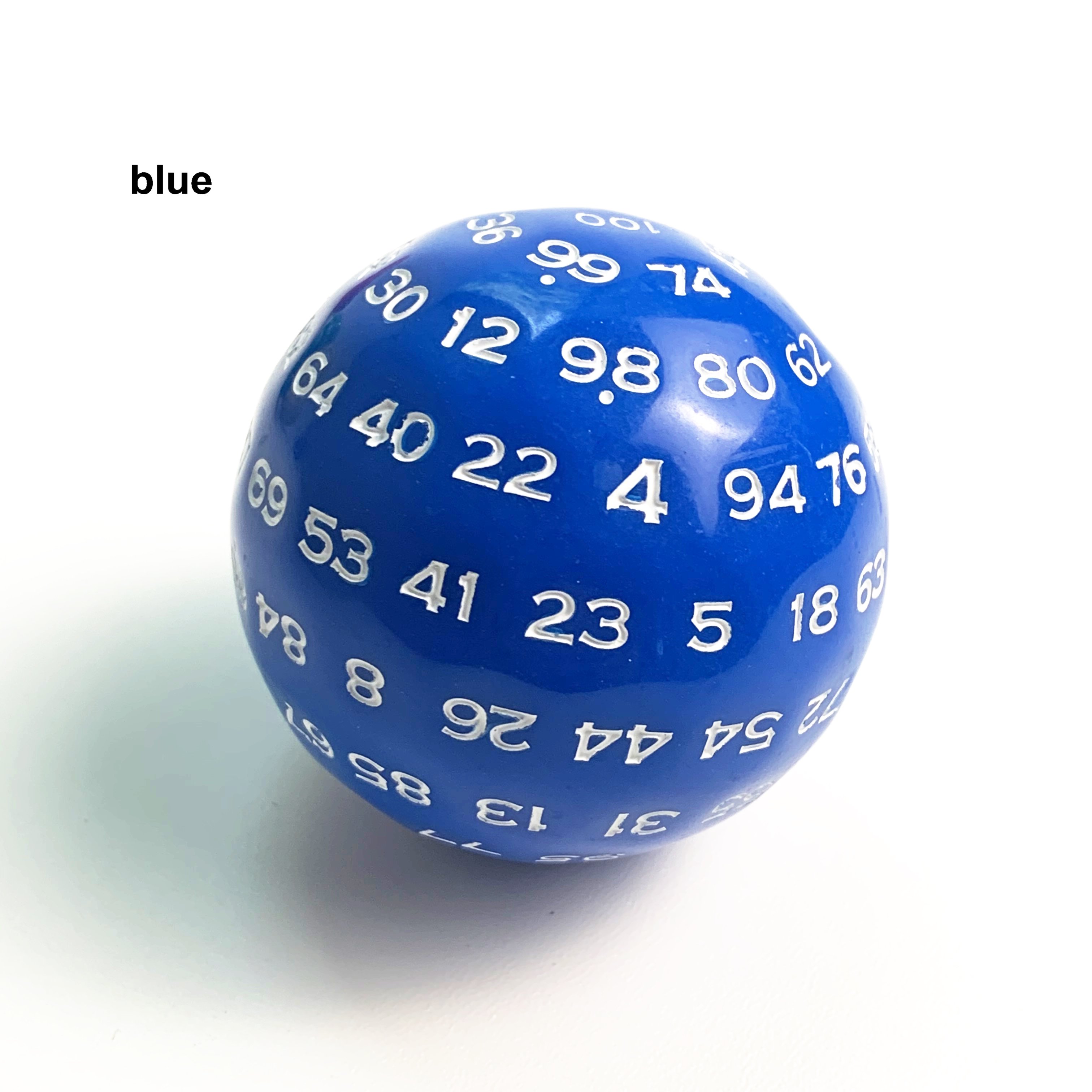 100 sides sided faces dnd rpg red blue green purple yellow colors 1-100 D100 Plastic Spherical ball dice