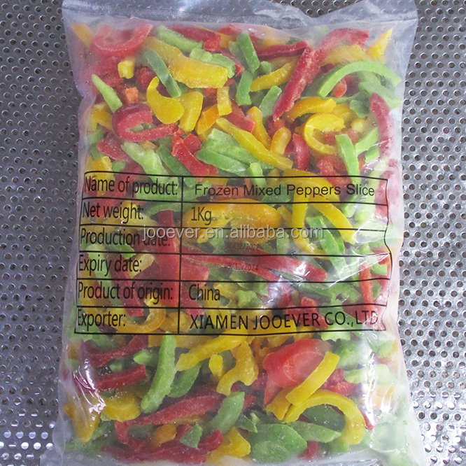 IQF Premium Quality Frozen Vegetables Blanched Frozen Red Green Yellow Pepper Mix with Diced Sliced Cubed