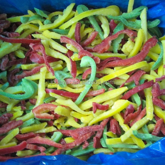 IQF Premium Quality Frozen Vegetables Blanched Frozen Red Green Yellow Pepper Mix with Diced Sliced Cubed