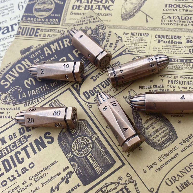 2024 DND new Metal Bullet dice set Dungeons & Dragons board game Metal dice Settings can be customized