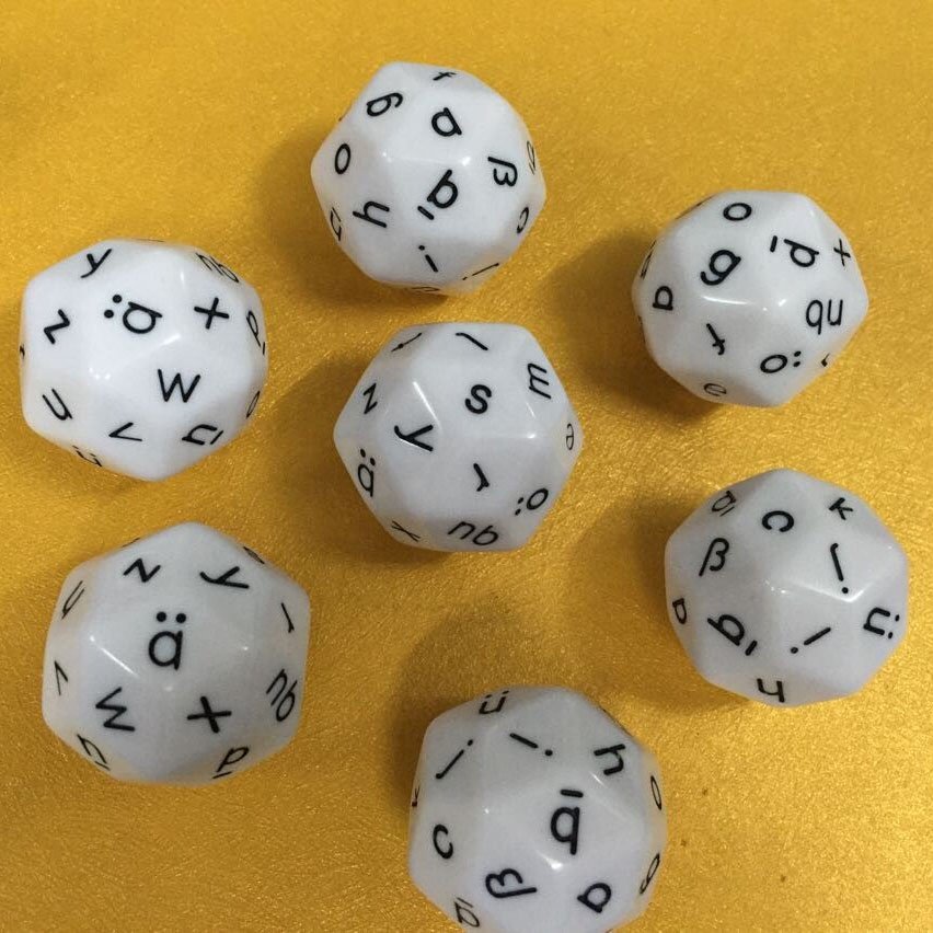 muti-side set dice/custom D26 dice with 26 letter