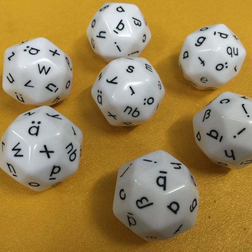 muti-side set dice/custom D26 dice with 26 letter
