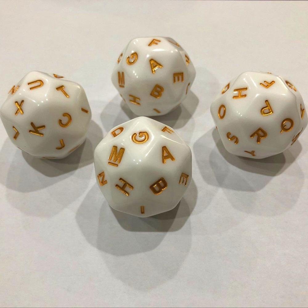 muti-side set dice/custom D26 dice with 26 letter