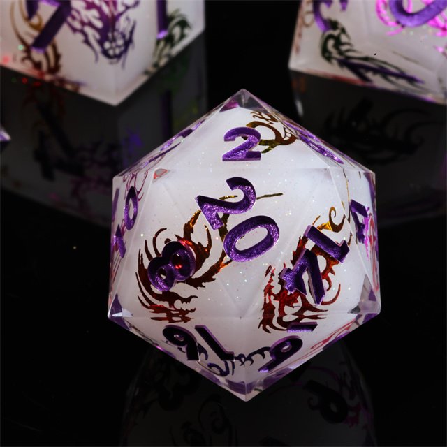 Mini Planet Handmade Resin D&D Dice Sharp Edge Polyhedral D6 D8 D10 D12 D% D20 for Dungeons and Dragons Board Games