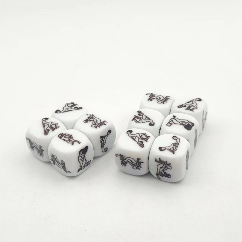 custom personalized adult games sexy couples date dice round edge acrylic resin dice set polyhedral d6 16mm bulk dice set