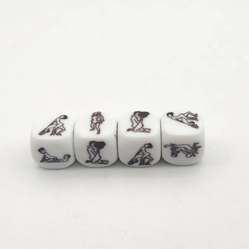 custom personalized adult games sexy couples date dice round edge acrylic resin dice set polyhedral d6 16mm bulk dice set
