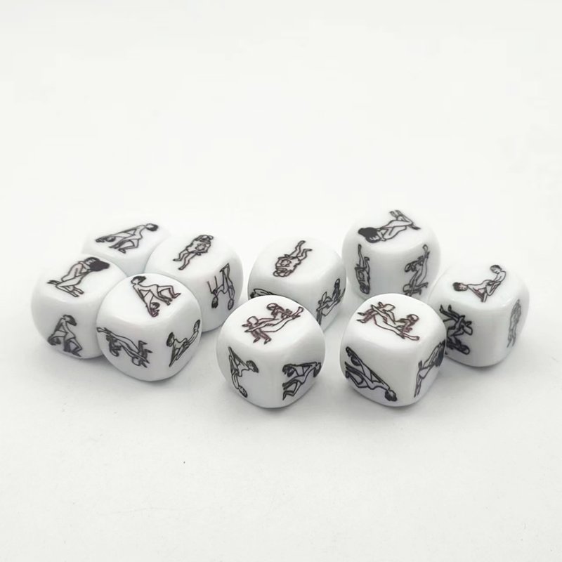 custom personalized adult games sexy couples date dice round edge acrylic resin dice set polyhedral d6 16mm bulk dice set