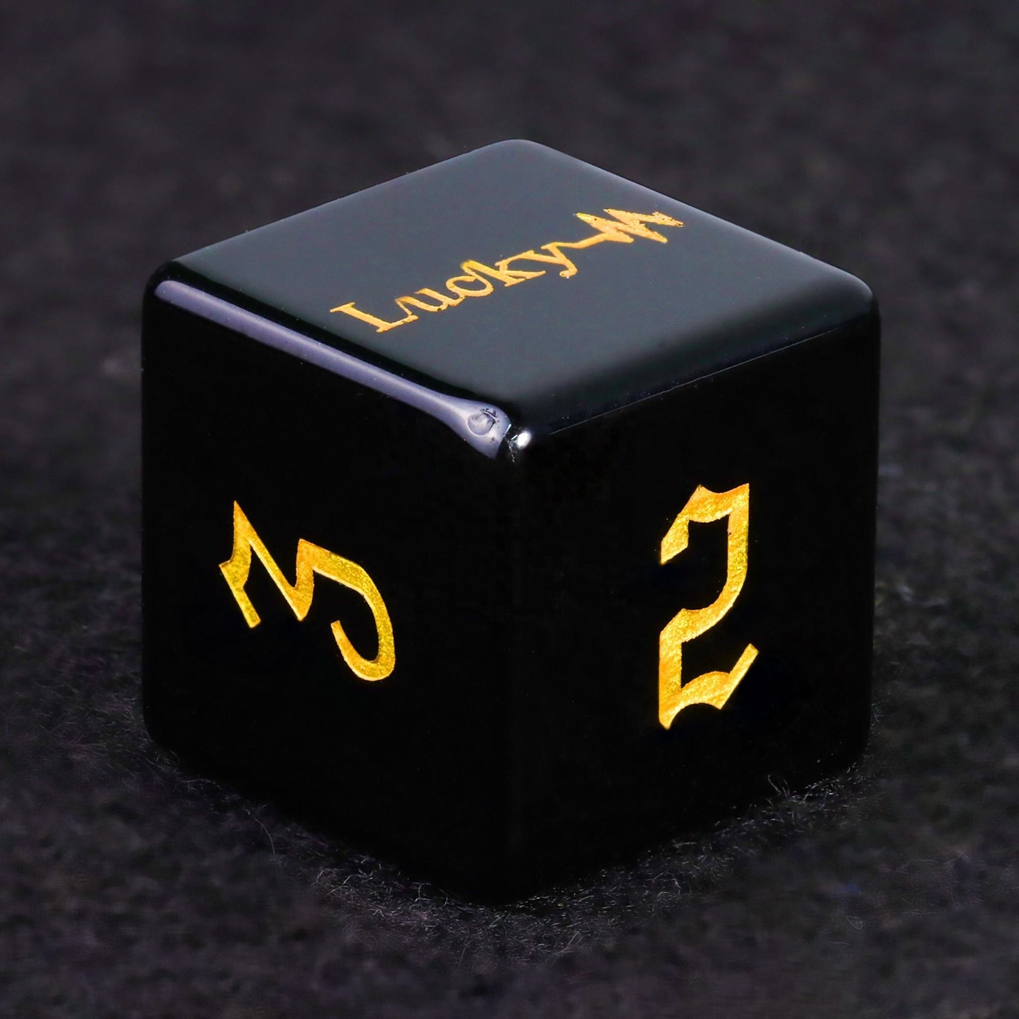 Custom Engraved Multi Bulk Colored 16MM 20MM Polyhedral Gem Stone Gemstone DND Gold Number RPG Obsidian Dice
